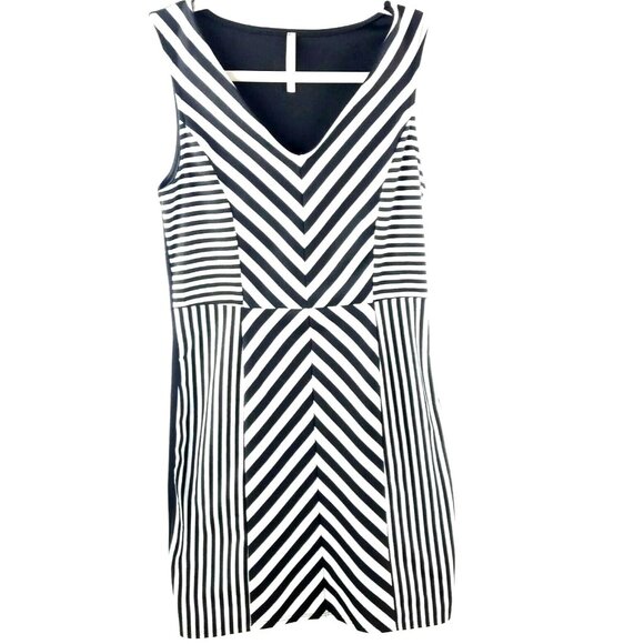 Black & White Striped Dress Size Small Soul Harmony Energy Stretch - Picture 1 of 6